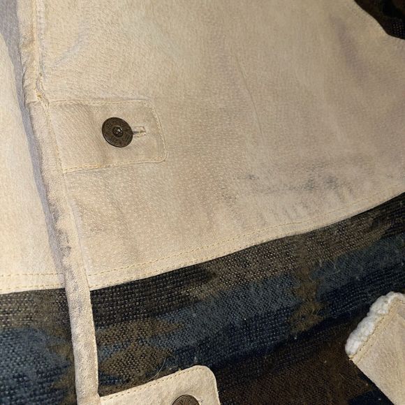 Vintage Lawless by Ardney Leather Suede Shearling Ranch Jacket Size Medium - Picture 4 of 12